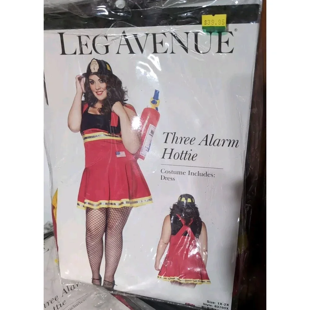 XX 83790 Three Alarm Fire Fireman Firewoman Leg Avenue Plus Size Woman Costume
